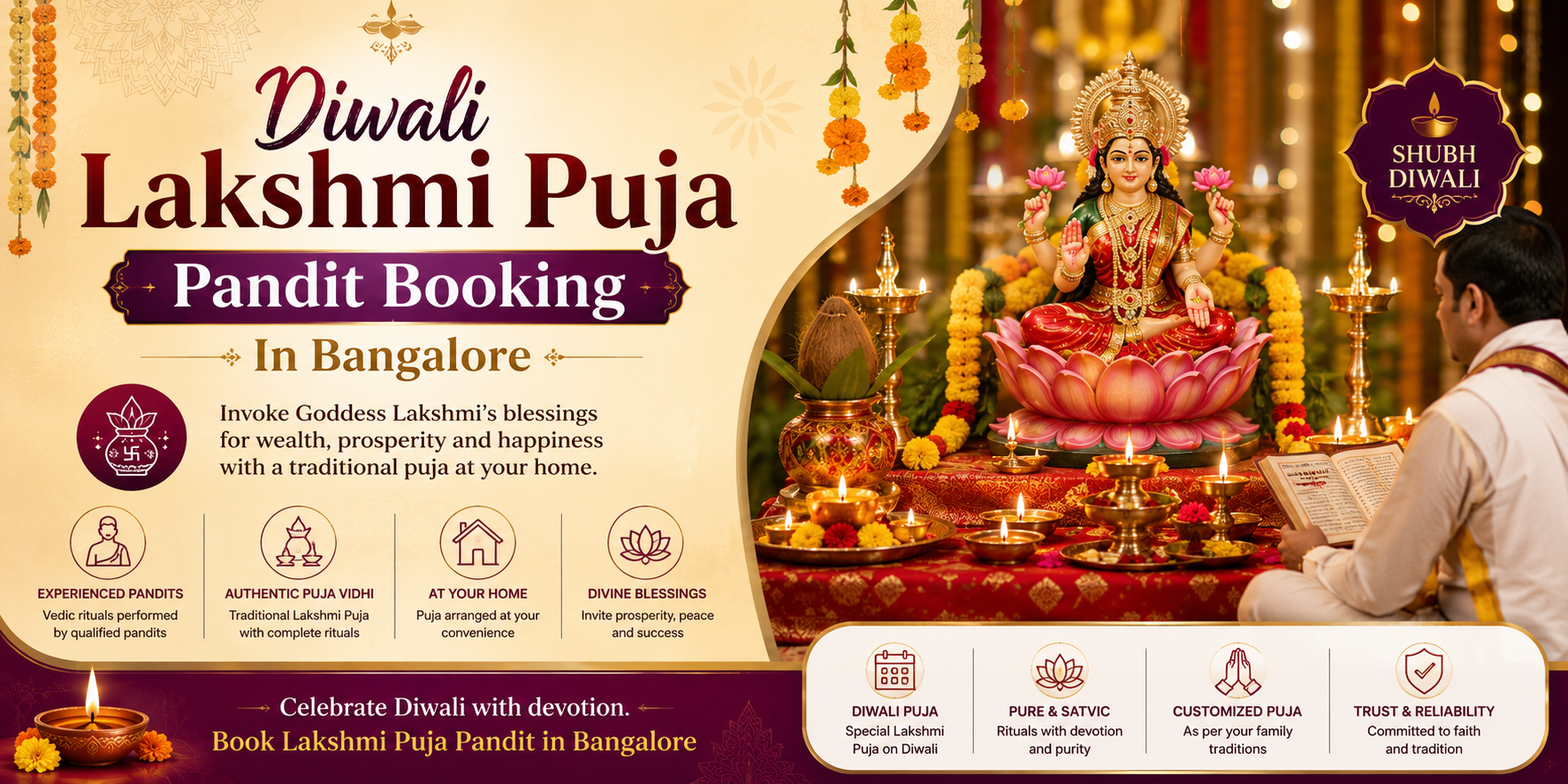 Diwali Lakshmi Puja Pandit Booking In Bangalore